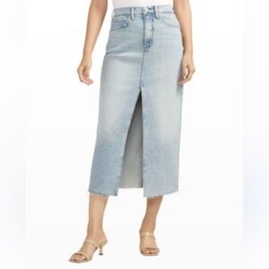 Old Navy Light Blue Denim Midi Skirt